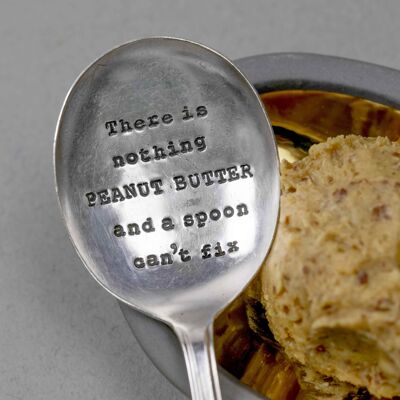 Cucchiaio placcato in argento vintage - Non c'è niente di burro di arachidi e un cucchiaio non può risolvere