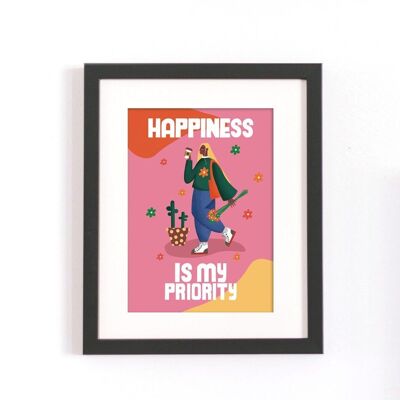 Confezione da 6 stampe d'arte della felicità