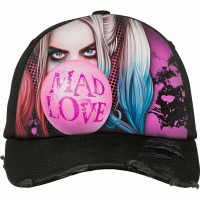 HARLEY QUINN - MAD LOVE - Baseball Caps Distressed with Metal Clasp L