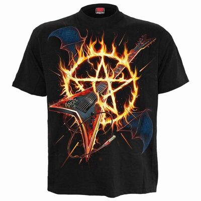 HOT METAL - Camiseta Estampado Delantero Negra