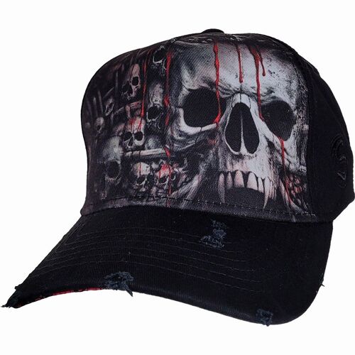 DEATH RIBS - Baseball Cap Distressed with Metal Clasp L