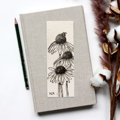 Grass paper bookmark, sun hat