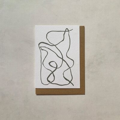 Figura A6 Tarjetas de felicitación | Tarjetas minimalistas | A6 | Tarjetas en blanco | Tarjetas de arte