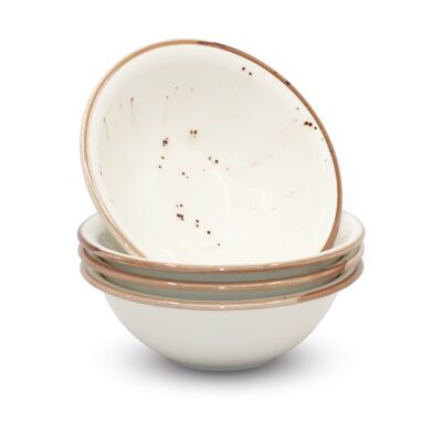 Porcelain Bowls, 18cm, Pebble Style, Set of 4