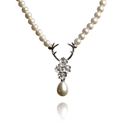 Pearl necklace DEER CATCHER Spring Awakening silver