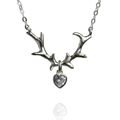 Collier ANTLER coeur argent