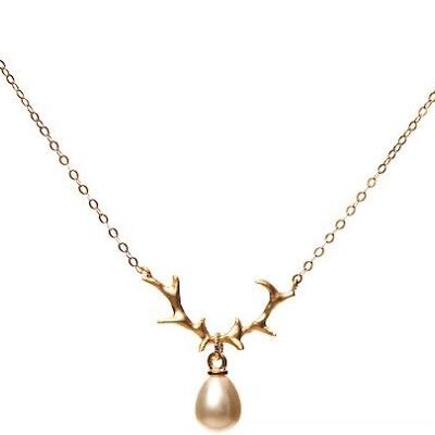 Gold-plated ANtler PEARL chain