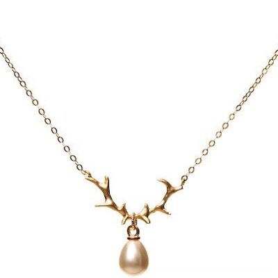 Gold-plated ANtler PEARL chain