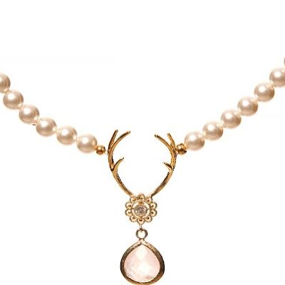 Conjunto de collar de perlas HIRSCHFANGER con pendientes a juego