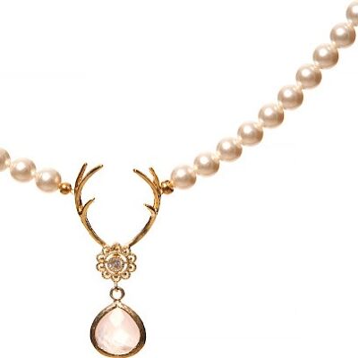 Set of pearl necklace HIRSCHFANGER with matching earrings
