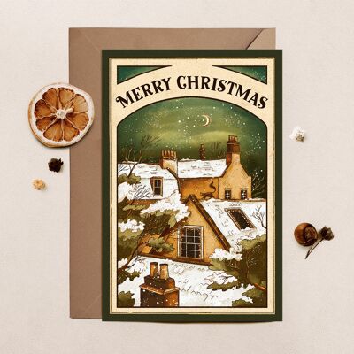 Carte postale de la nuit de Noël