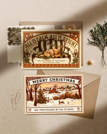 Carte postale de Noël de Rabbit Hill 2