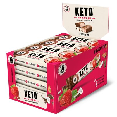 KETO Chocolate Bar - Coconut Strawberry