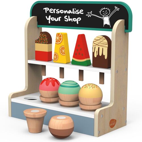 WOODEN ICE CREAM PLAY SHOP