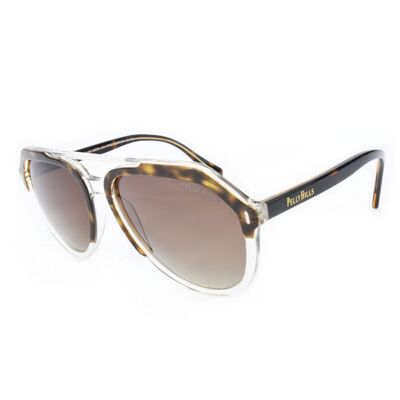 Brown Crystal Aviator Sunglasses