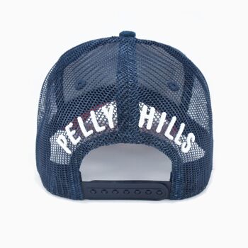 Casquette trucker bleue et blanche en daim across the oceans 3