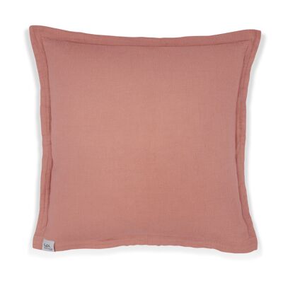 "Adela" muslin cushion • Dusty pink