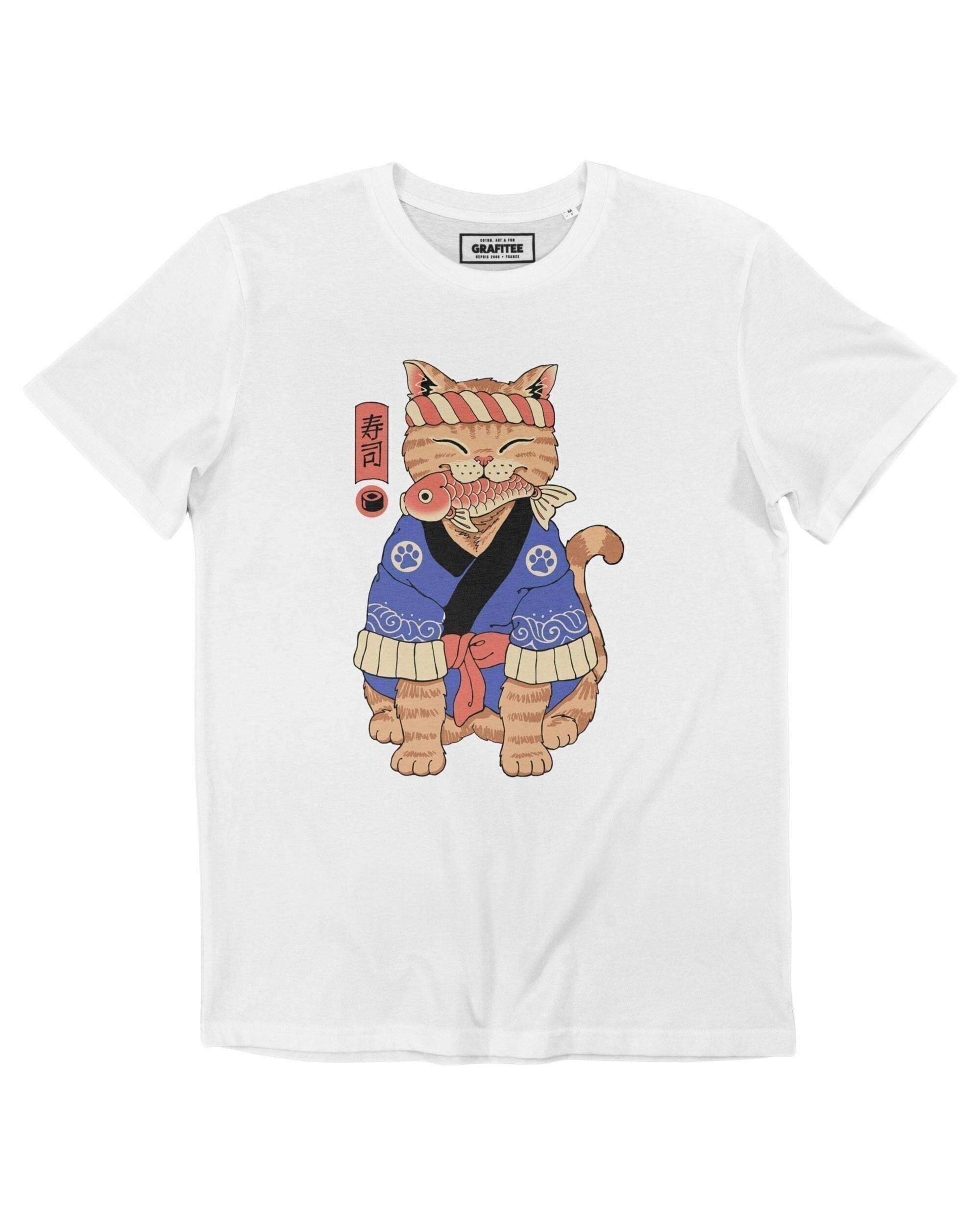 Sushi Meowster T-Shirt - japanisches Manga-Charakter-Katzen-T-Shirt