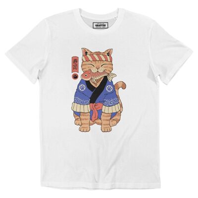 T-shirt Sushi Meowster - Tshirt Chat Personnage Manga Japonais