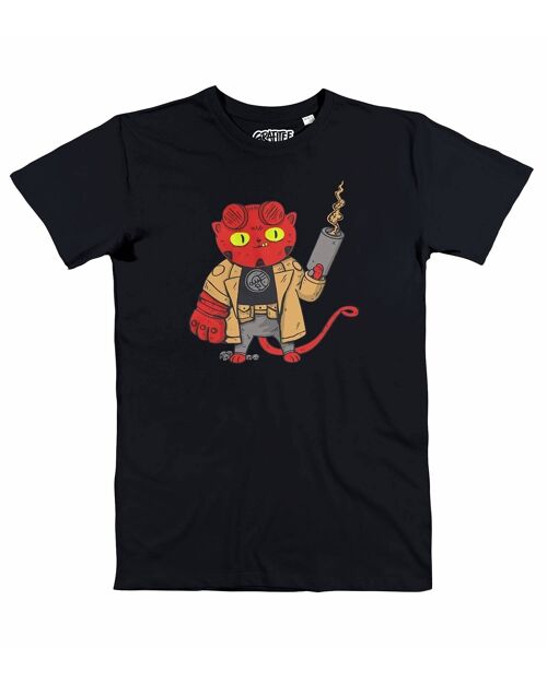 T-shirt Hellcat - Tshirt Parodie Personnage Comics Hellboy