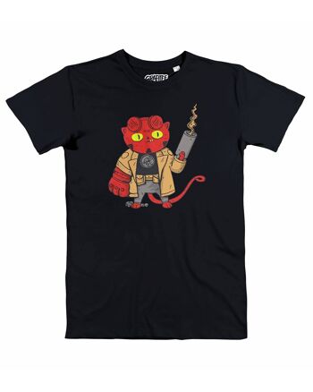 T-shirt Hellcat - Tshirt Parodie Personnage Comics Hellboy 1