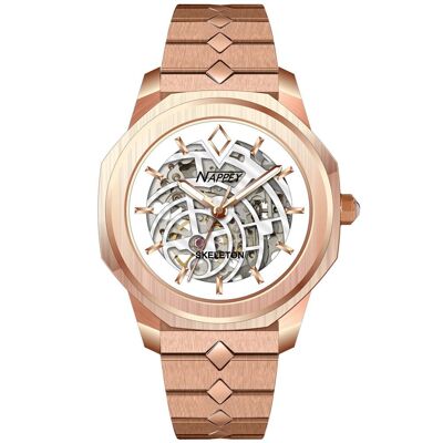 NAPPEY SKELETON SIGNATURE ROSE GOLD AND WHITE - 11,5 x 9,4 x 7,38