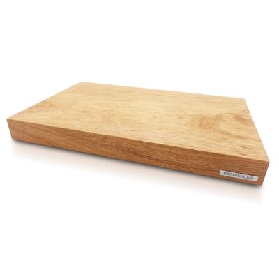 KEMP&ECKE® cutting board made of German oak, 5 cm thick, solid 50 x 30 cm XXL wooden cutting board for the kitchen