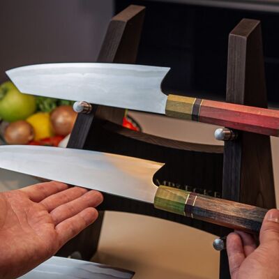 Soporte para cuchillos de madera de fresno hecho a mano de estilo japonés KEMP&ECKE®
