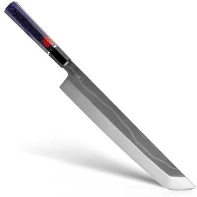 KEMP&ECKE® Ryu Sakimaru Tako Hiki, Yanagiba knife 11 inches / 27 cm with buffalo horn handle and 33 layers