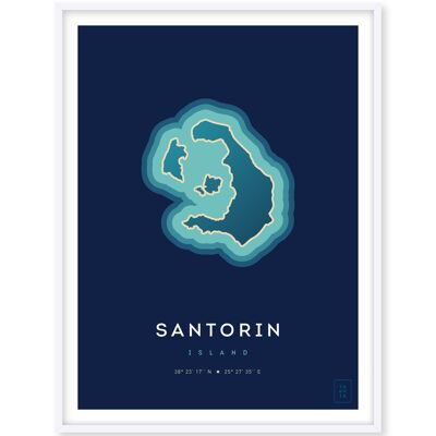 Poster dell'isola di Santorini - 50 x 70 cm