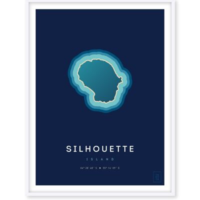 Poster Silhouette Isola - 50 x 70 cm