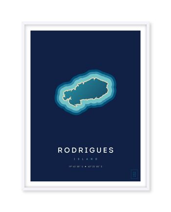 Affiche de l'île Rodrigues - 30 x 40 cm 1