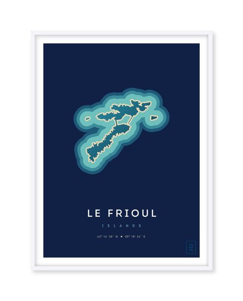 Affiche des îles du Frioul - 30 x 40 cm