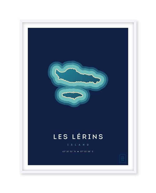 Affiche des îles de Lérins - 30 x 40 cm
