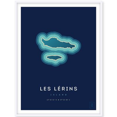 Poster delle Isole di Lerino - 30 x 40 cm