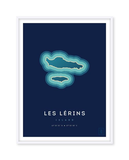 Affiche des îles de Lérins - 50 x 70 cm