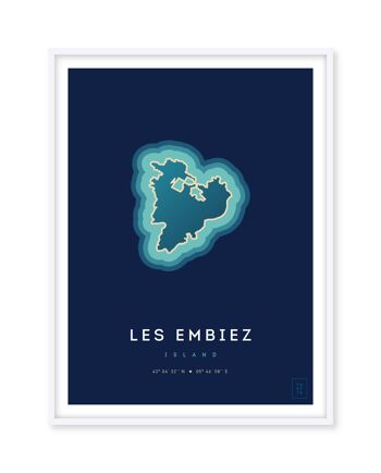 Affiche de l'île des Embiez - 30 x 40 cm 1