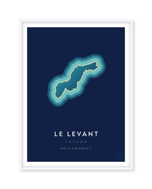 Affiche de l'île du Levant - 30 x 40 cm