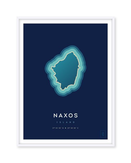 Affiche de l'île de Naxos - 30 x 40 cm