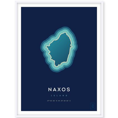 Plakat der Insel Naxos - 50 x 70 cm
