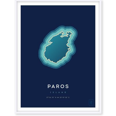 Poster dell'isola di Paro - 30 x 40 cm