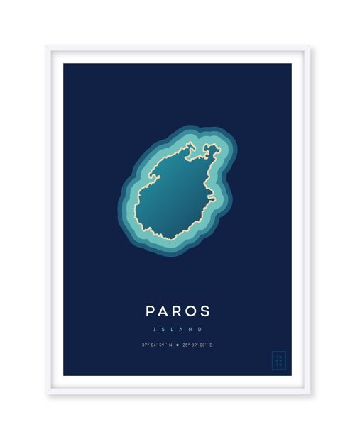 Affiche de l'île de Paros - 50 x 70 cm