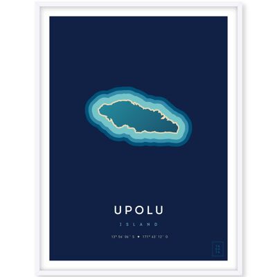 Poster dell'isola di Upolu - 30 x 40 cm