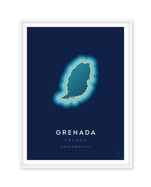 Affiche de l'île de la Grenade - 50 x 70 cm