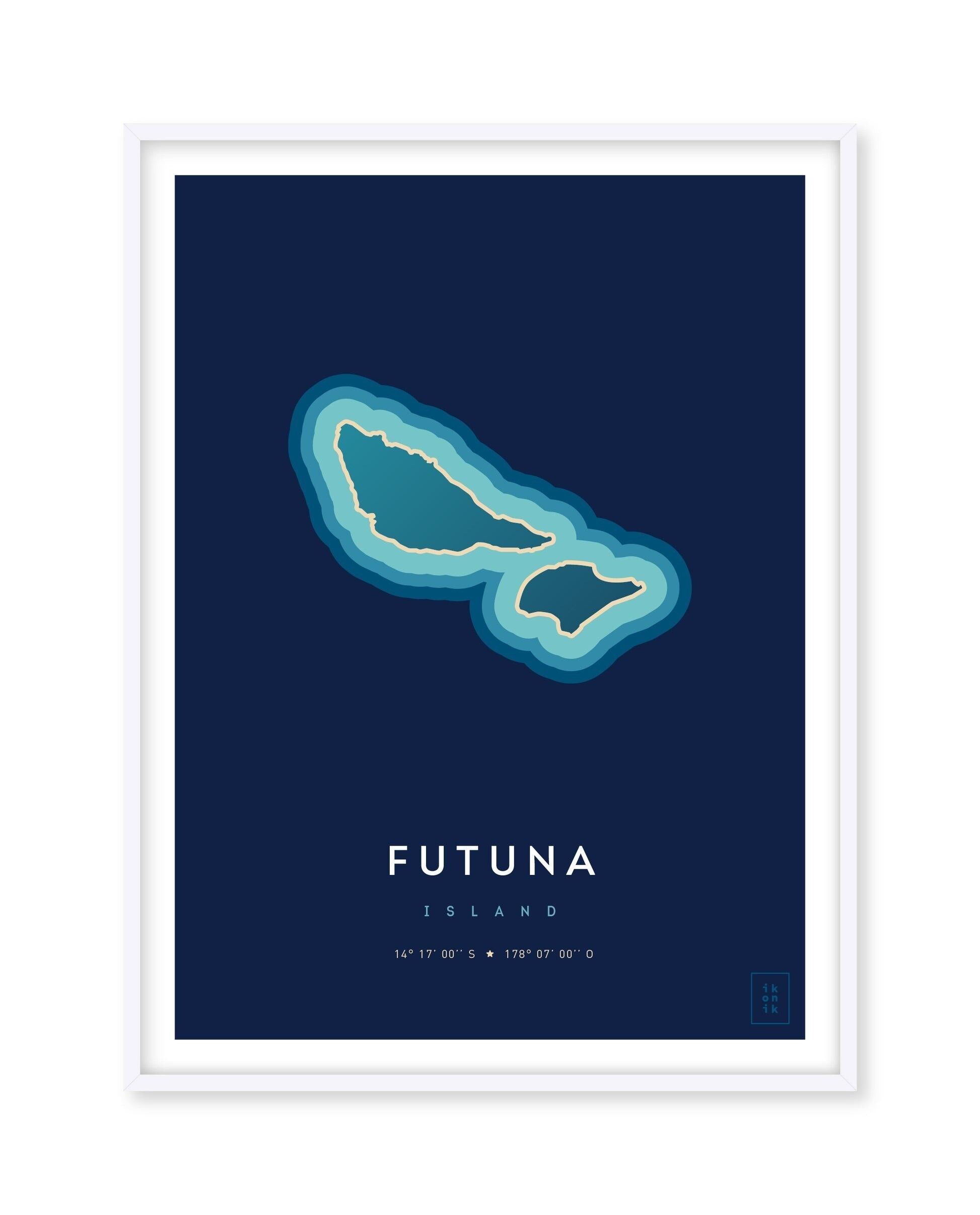 Poster Isola Futuna - 50 x 70 cm