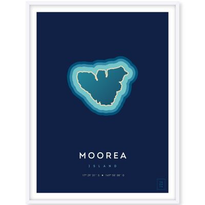 Poster Insel Moorea - 30 x 40 cm