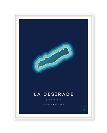 Affiche de l'île de la Désirade - 30 x 40 cm 1
