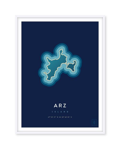 Affiche de l'île d'Arz - 50 x 70 cm