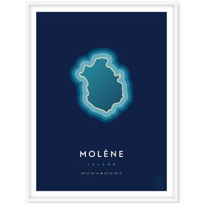 Plakat der Insel Molène - 30 x 40 cm