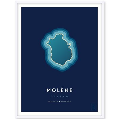 Affiche de l'île de Molène - 30 x 40 cm
